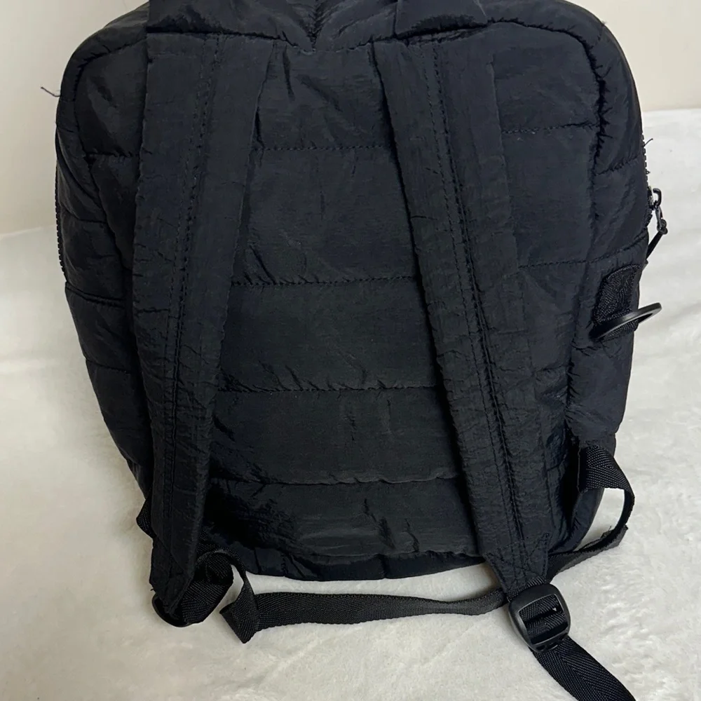 Men's Quilted Black Backpack unisex